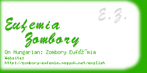 eufemia zombory business card